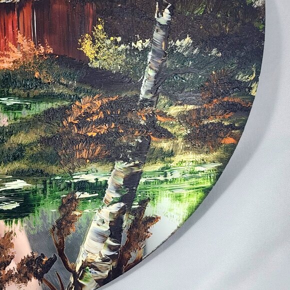 Sharon Winslow Signed Painting Wall Art Hanging Mirror Landscape Vintage Decor - Picture 5 of 10